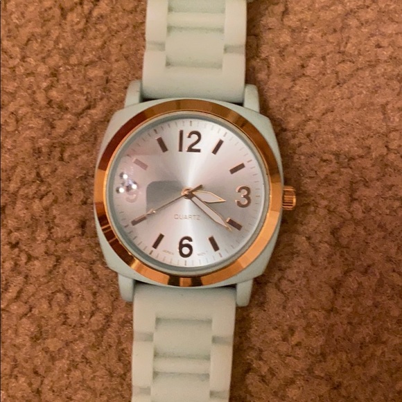 Sea foam Green and Gold Watch from Anthropologie. - Picture 2 of 3